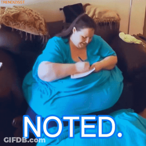 Woman In Blue Dress Writing Noted GIF