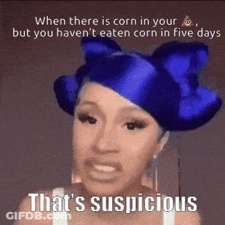 Woman In Blue Hat Saying That's Suspicious GIF