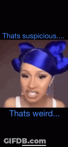 Woman In Blue Headband Saying That's Suspicious GIF