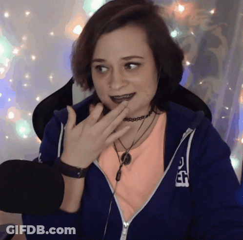 Woman In Blue Hoodie With E GIF