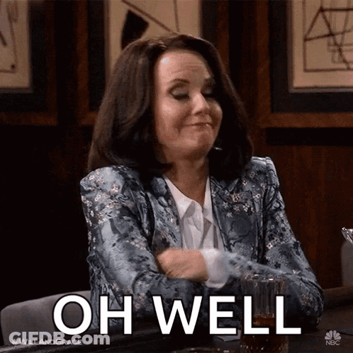 Woman In Blue Jacket Arms Crossed Oh Well GIF