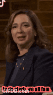 Woman In Blue Jacket Says In Da Clerb We All Fam GIF