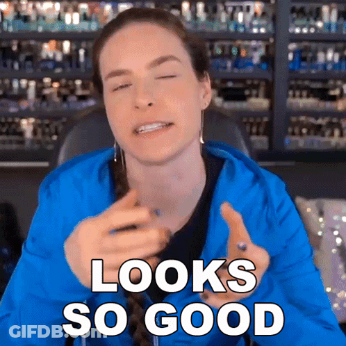 Woman In Blue Jacket Says Looks So Good GIF