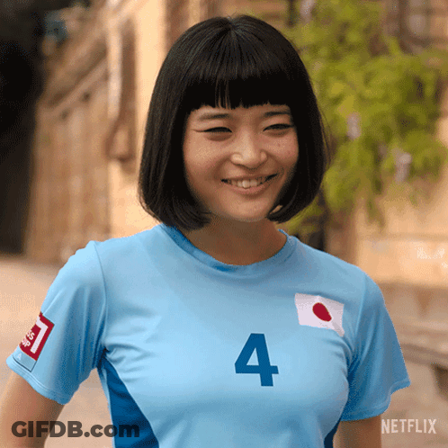 Woman In Blue Jersey Number 4 GIF