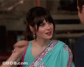 Woman In Blue Purple Sari Talking To Man GIF