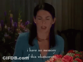 Woman In Blue Shirt Red Roses Says I Have No Memory GIF