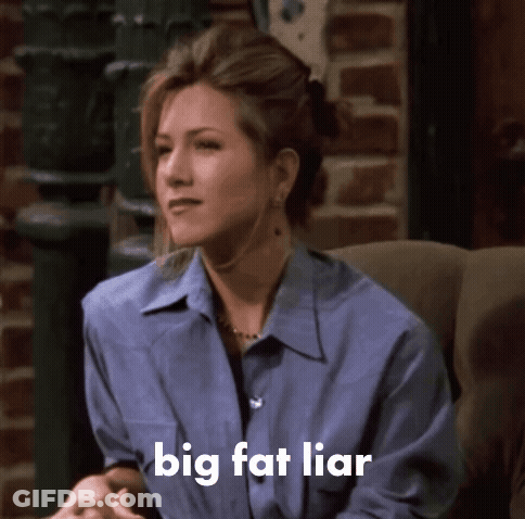 Woman In Blue Shirt Saying Big Fat Liar GIF