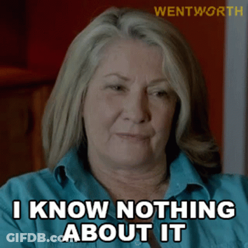 Woman In Blue Shirt Saying I Know Nothing GIF