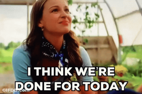 Woman In Blue Shirt Saying I Think We're Done For Today GIF