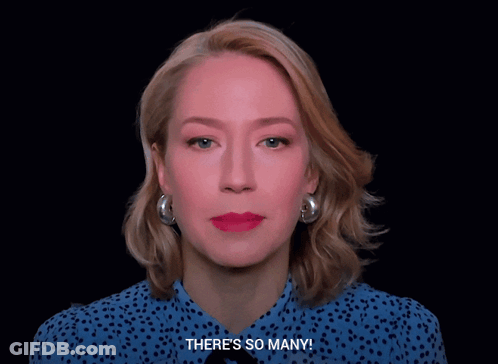 Woman In Blue Shirt Saying So Many GIF