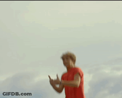 Woman In Blue Shirt Saying Thank Yeah Wa GIF