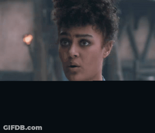 Woman In Blue Shirt Saying We Are Not Leaving Anyone Behind GIF