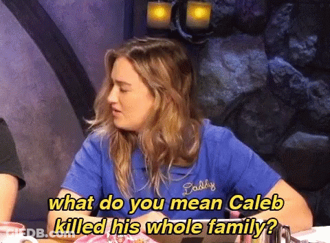Woman In Blue Shirt Talking About Caleb Killed His Whole Family GIF