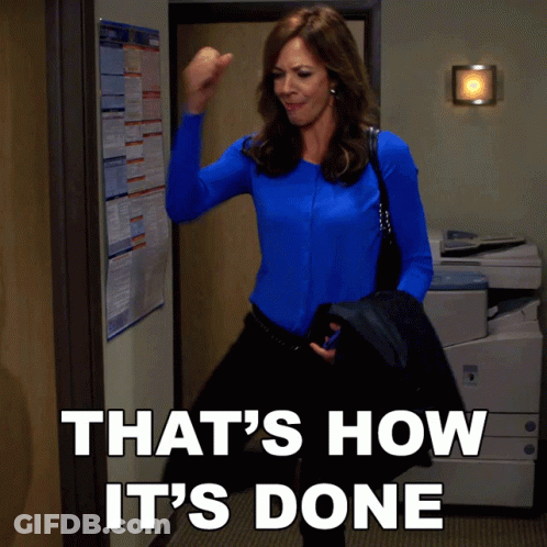 Woman In Blue Shirt That's How It's Done GIF