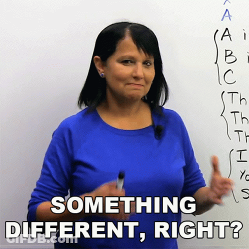 Woman In Blue Shirt Thumbs Up Something Different Right GIF