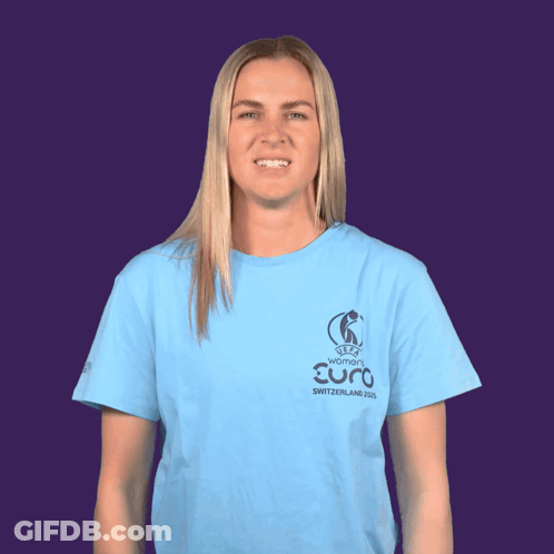 Woman In Blue Shirt UEFA Women's Euro Switzerland 2025 GIF
