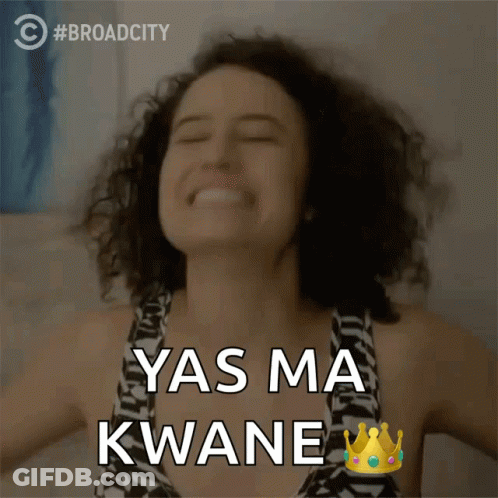 Woman In Blue Shirt With Funny Face Pointing GIF