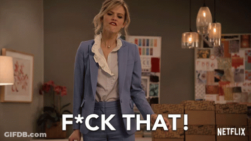 Woman In Blue Suit Says F Ck That Netflix GIF