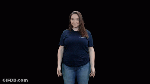 Woman In Blue T-Shirt Saying Freedom GIF