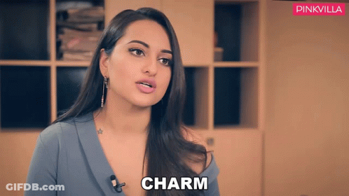 Woman In Blue Top Charm GIF