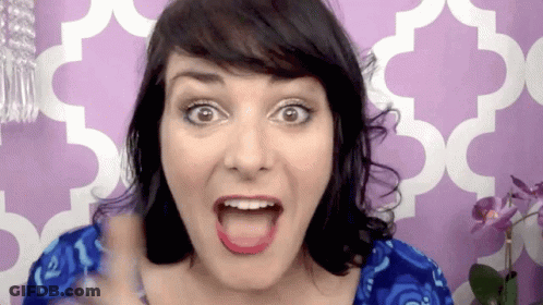 Woman In Blue Top Surprised GIF