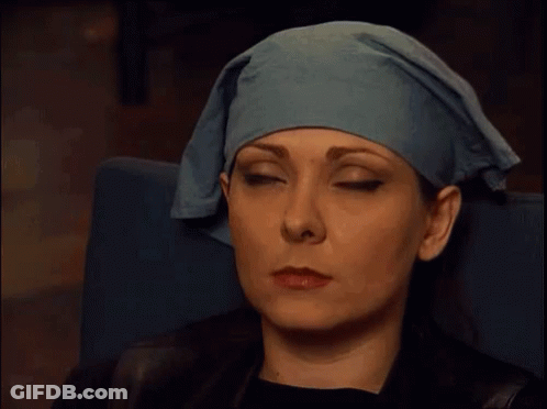 Woman In Blue Towel Smiling GIF