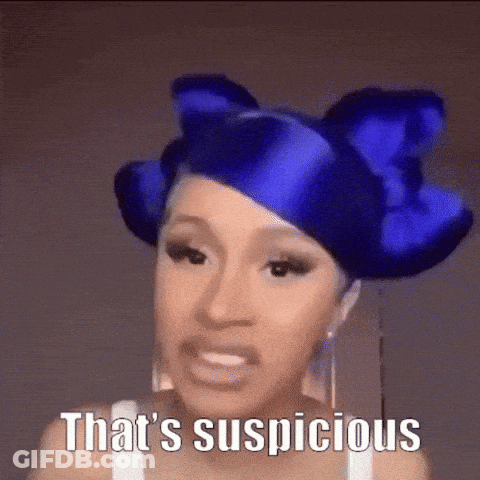 Woman In Blue Wig Talking GIF