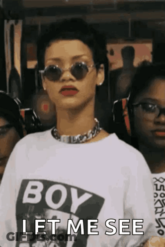 Woman In Boy Let Me See Shirt GIF
