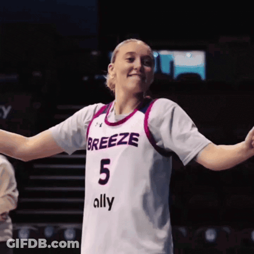 Woman In Breeze 5 Ally Jersey Arms Outstretched GIF
