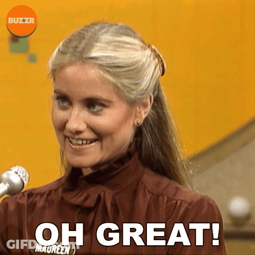 Woman In Brown Shirt Says Oh Great GIF