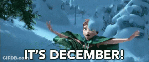 Woman In Cape Flying With It's December GIF