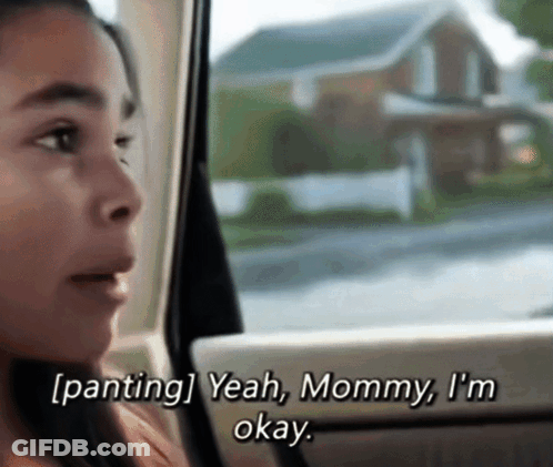 Woman In Car Panting Yeah Mommy I'm Okay GIF
