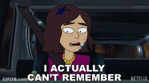 Woman In Car Saying I Actually Can't Remember GIF