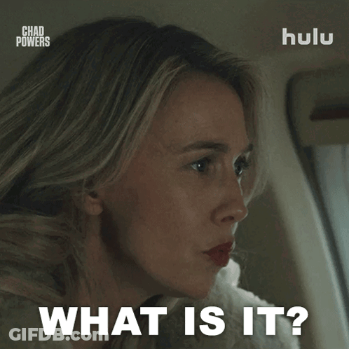 Woman In Car Saying What Is It GIF