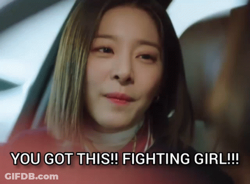 Woman In Car Saying You Got This Fighting Girl GIF