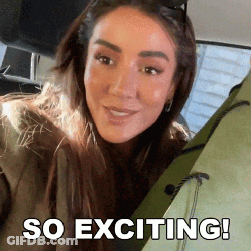Woman In Car So Exciting GIF