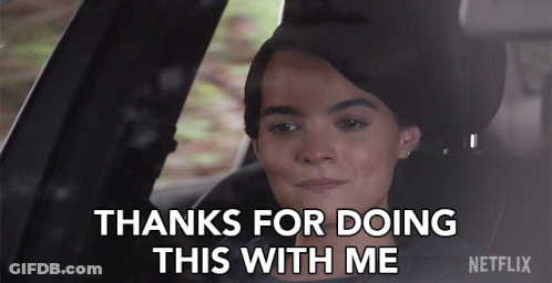 Woman In Car Thanks For This With Me GIF