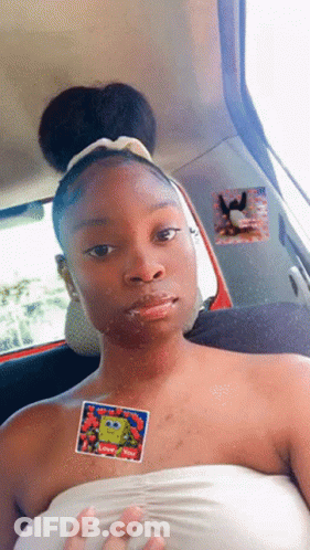 Woman In Car With I Love You Sticker GIF