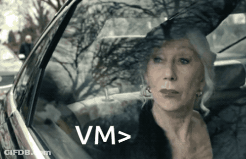 Woman In Car With Vm Above Head GIF
