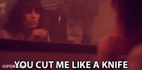 Woman In Car With You Cut Me Like A Knife GIF
