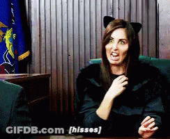 Woman In Cat Costume Hisses GIF