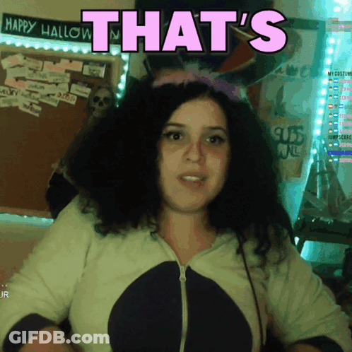 Woman In Cat Costume Saying That's In Pink GIF