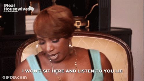 Woman In Chair Saying I Won't Sit Here GIF