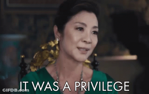 Woman In Chair Saying It Was A Privilege GIF