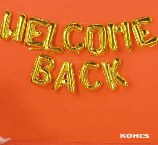 Woman In Chair Surprise Welcome Back Meme GIF