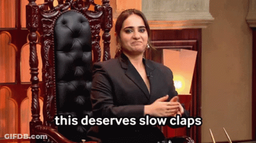 Woman In Chair This Deserves Slow Claps GIF