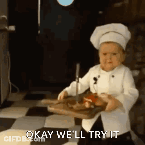 Woman In Chef's Hat And Apron Saying Chef Maya GIF