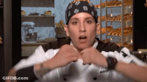 Woman In Chef Uniform Surprised GIF