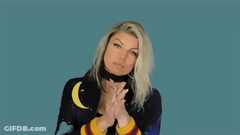 Woman In Choker And Black Jacket Making Funny Face GIF