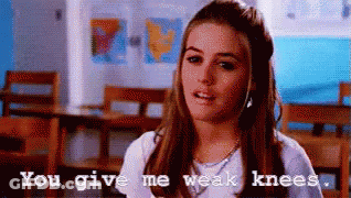 Woman In Classroom Says You Give Me Weak Knees GIF